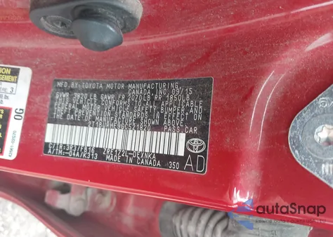 2016 Toyota Corolla Le z USA, uszkodzony, nr VIN 2T1BURHE9GC521820